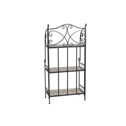 Étagère Home ESPRIT Noir Multicouleur Céramique Forge 3 Etagères 54 x 29 x 121 cm 58 x 31,5 x 117 cm