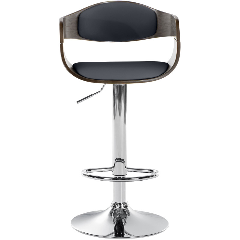 Tabouret de bar Kingston C noir/gris