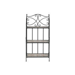 Étagère Home ESPRIT Noir Multicouleur Céramique Forge 3 Etagères 54 x 29 x 121 cm 58 x 31,5 x 117 cm