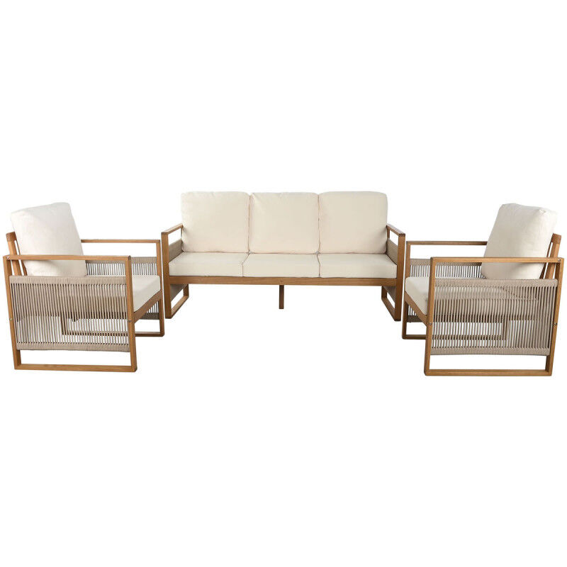 Canapé de jardin Home ESPRIT Blanc Marron 182 x 72 x 80 cm