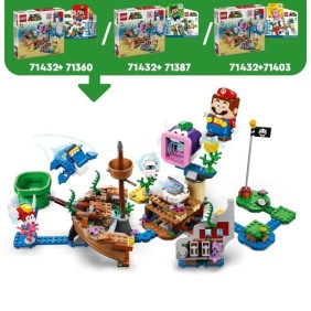 LEGO 71432 Super Mario Ensemble d'Extension Aventure dans l'Épave Engloutie avec Dorrie, Jouet avec Figurines de Cheep Cheep