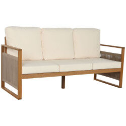 Canapé de jardin Home ESPRIT Blanc Marron 182 x 72 x 80 cm