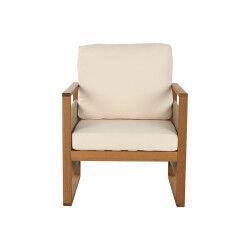 Canapé de jardin Home ESPRIT Blanc Marron 182 x 72 x 80 cm