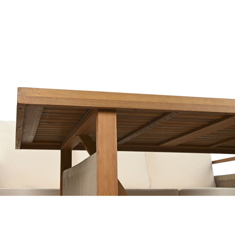 Canapé de jardin Home ESPRIT Blanc Marron 182 x 72 x 80 cm