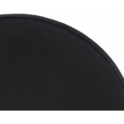 Set de 2 Taburetes de bar Ponte en terciopelo Negro,Metal blanco mate