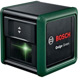 Laser lignes Bosch - Quigo Green (Livré avec 2 piles, une pince universelle MM2 et 1 adaptation de fixation)