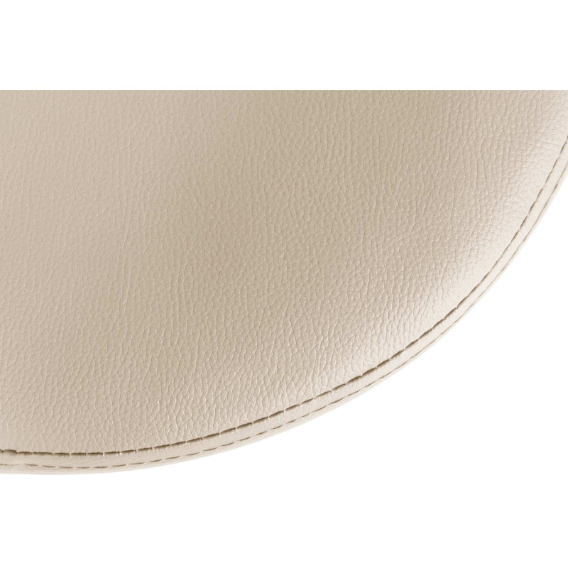 Set di 2 sgabelli da bar Ponte in similpelle crema,Metallo in look cromato