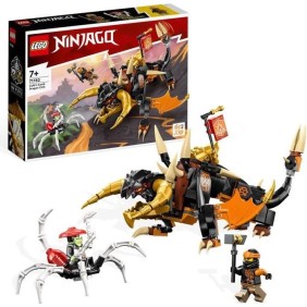 LEGO NINJAGO 71782 Le Dragon de Terre de Cole – Évolution, Jouet avec 2 Minifigurines