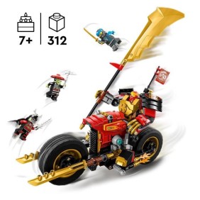 LEGO NINJAGO 71783 La Moto du Robot de Kai – Évolution, Jouet de Ninja, Figurine Robot