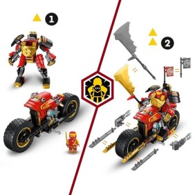 LEGO NINJAGO 71783 La Moto du Robot de Kai – Évolution, Jouet de Ninja, Figurine Robot