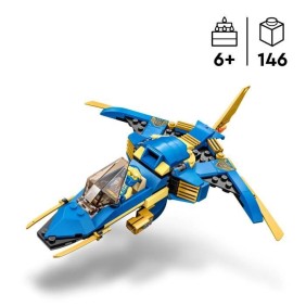 LEGO NINJAGO 71784 Le Jet Supersonique de Jay – Évolution, Jouet Avion, Ninja Évolutif