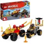 LEGO NINJAGO 71789 Le Combat en Voiture et en Moto de Kai et Ras, Jouet Enfants Des 4 Ans