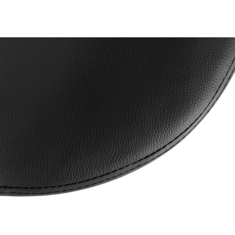 Set de 2 taburetes de bar Ponte en polipiel Negro,Metal cromado