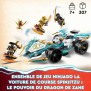 LEGO NINJAGO 71791 La Voiture de Course Spinjitzu : le Pouvoir du Dragon de Zane, Jouet Enfants 7 Ans