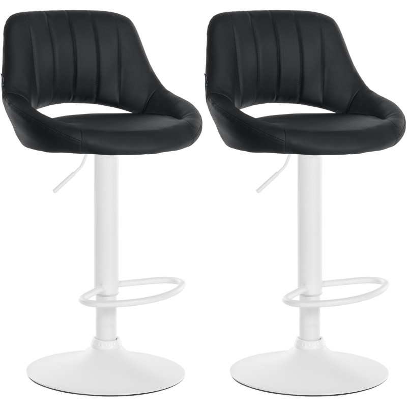 Lot de 2 tabourets de bar Milet en cuir artificiel W