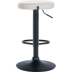 Set di 2 sgabelli da bar Ponte in similpelle bianco,Metallo nero opaco