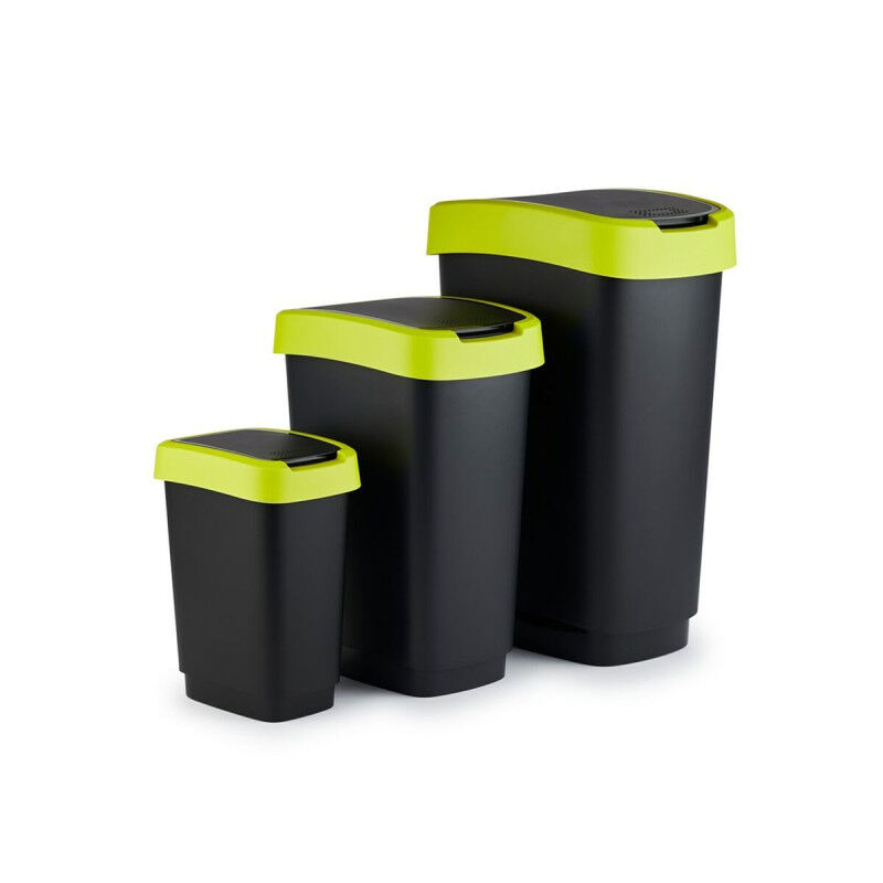 Poubelle Rotho Twist Lime Plastique 10 L