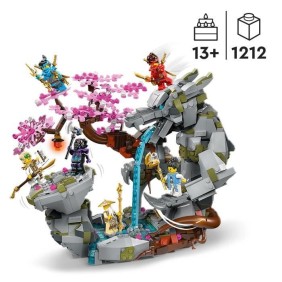 LEGO NINJAGO 71819 Le Sanctuaire de la Roche du Dragon, Jouet de Ninjas, 6 Minifigurines