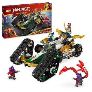 LEGO NINJAGO 71820 Le véhicule combiné de l'équipe des ninjas - Planeur, bolide ou motos