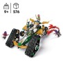 LEGO NINJAGO 71820 Le véhicule combiné de l'équipe des ninjas - Planeur, bolide ou motos