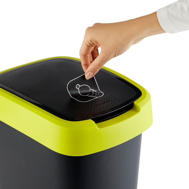 Poubelle Rotho Twist Lime Plastique 10 L