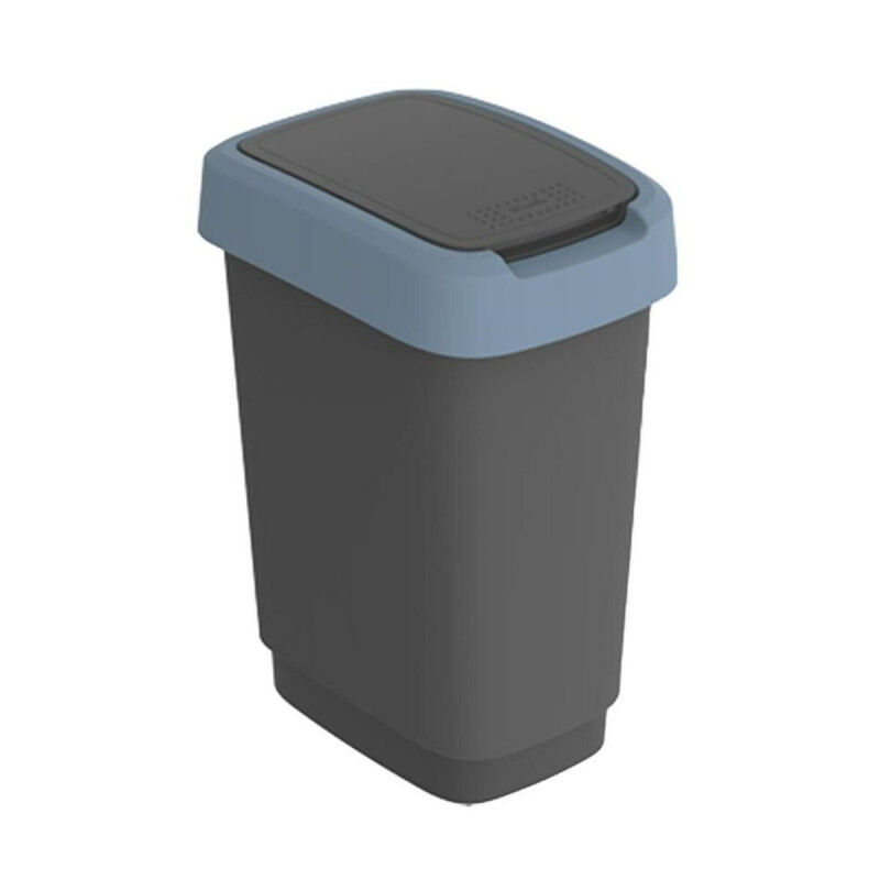 Poubelle Rotho Twist Blue Bleu Plastique 10 L