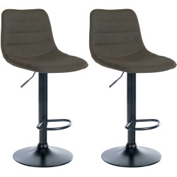 Lot de 2 tabourets de bar Lex tissu B