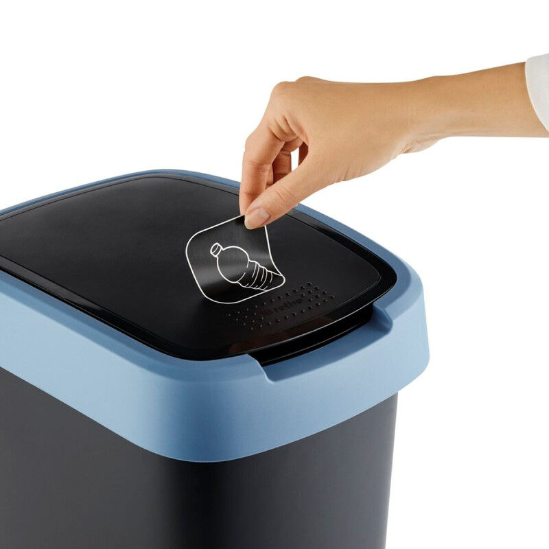Poubelle Rotho Twist Blue Bleu Plastique 10 L