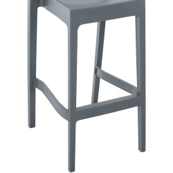 Ensemble de 2 tabourets de bar Maya gris foncé