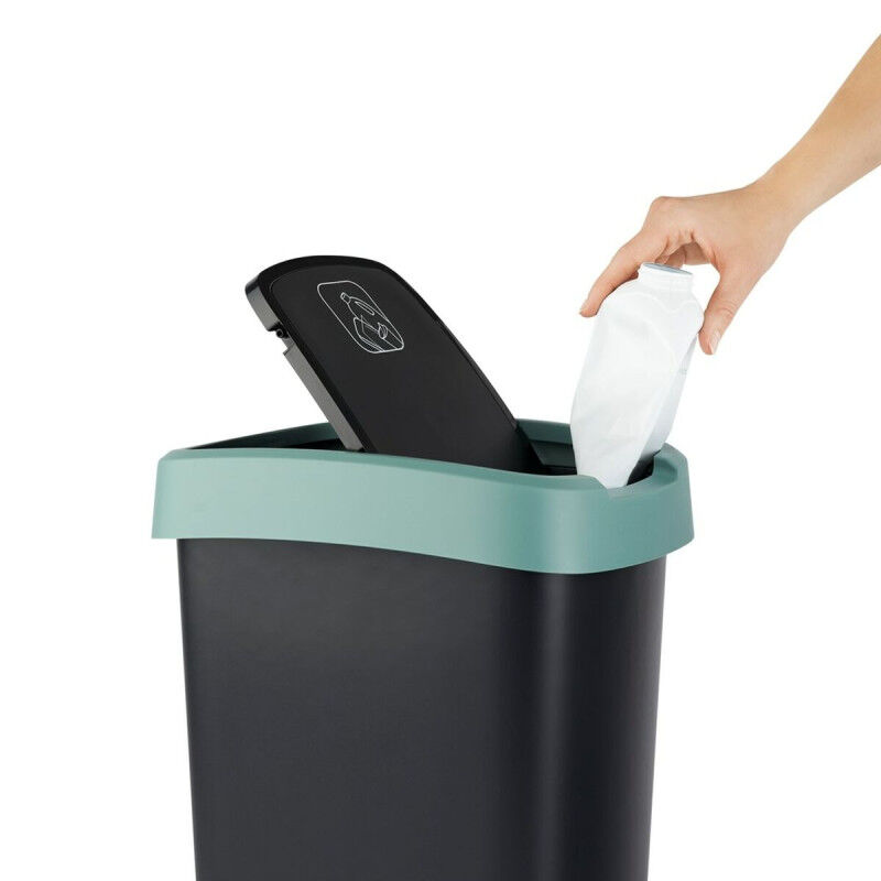 Poubelle Rotho Twist Green Vert Plastique 10 L