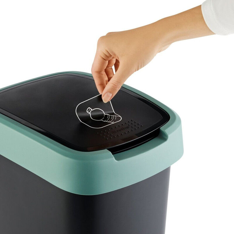 Poubelle Rotho Twist Green Vert Plastique 10 L