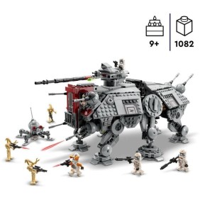 LEGO 75337 Star Wars Le Marcheur AT-TE, Jouet, Figurines Droides de Combat, Clone Trooper, La Revanche des Sith, Enfants Des 9 A