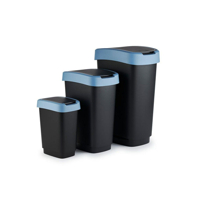 Poubelle Rotho Twist Blue Bleu Plastique 25 L