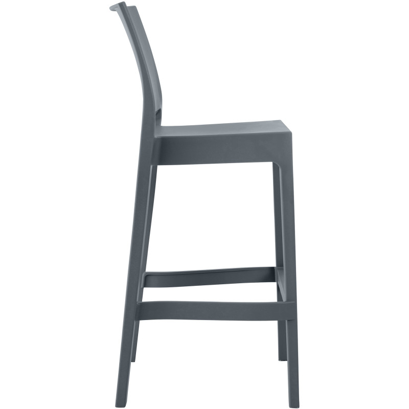 Lot de 2 tabourets de bar Maya gris foncé