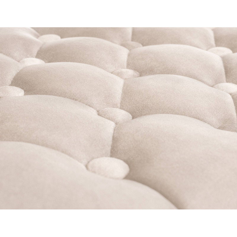 Tabouret de bar Dublin en velours noir crème