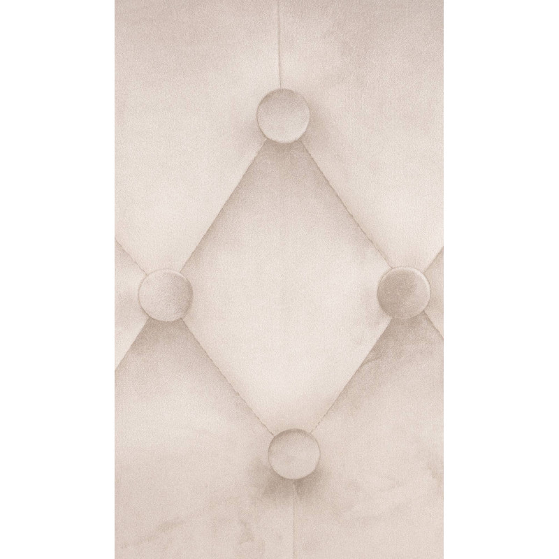 Taburete de bar Dublin en terciopelo Crema,Metal negro mate