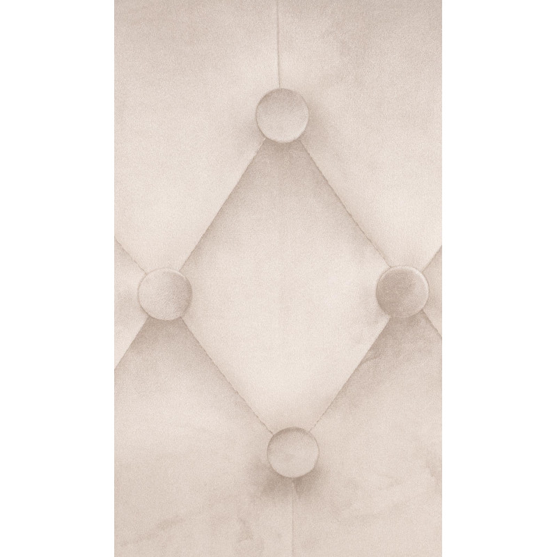 Tabouret de bar Dublin en velours blanc crème