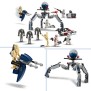 LEGO 75372 Star Wars Pack de Combat des Clone Troopers et Droides de Combat, Jouet avec Speeder Bike et Figurine