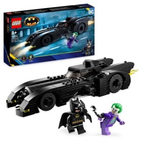 LEGO DC 76224 La Batmobile : Poursuite entre Batman et le Joker, Jouet de Voiture Batmobile, avec Figurines