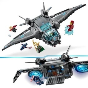 LEGO Marvel 76248 Le Quinjet des Avengers, Jouet de Vaisseau Spatial avec Figurines, Infinity