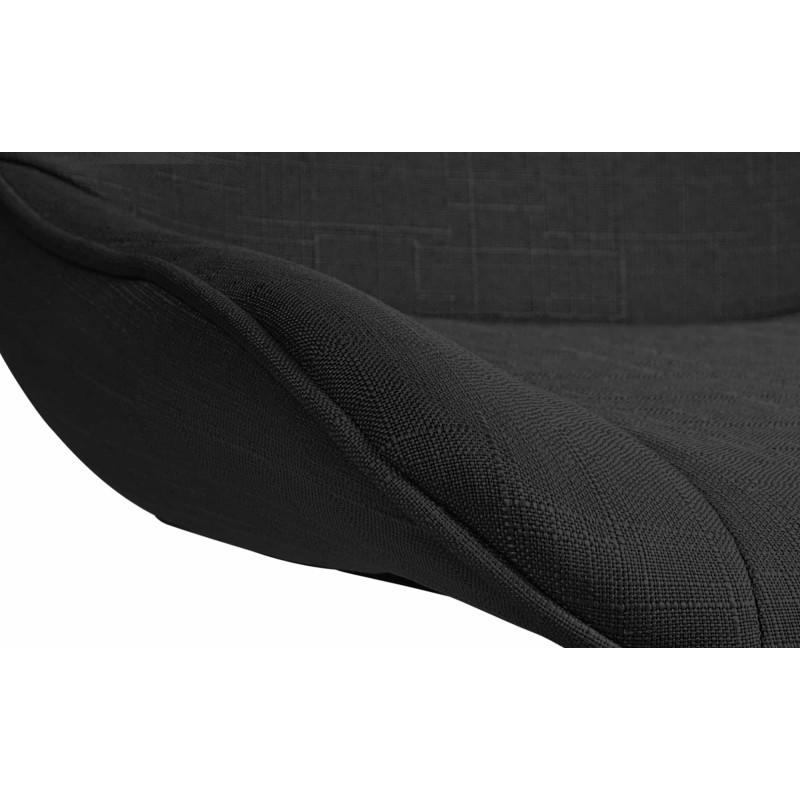 Taburete de bar Vonore en tela Negro,Blanco