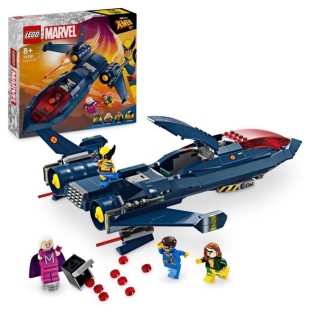 LEGO 76281 Marvel Le X-Jet des X-Men, Jouet d'Avion, Chasseur avec Minifigurines de Super-Héros : Wolverine