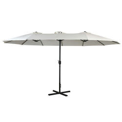 Parasol Home ESPRIT Beige Gris foncé 450 x 262 x 250 cm