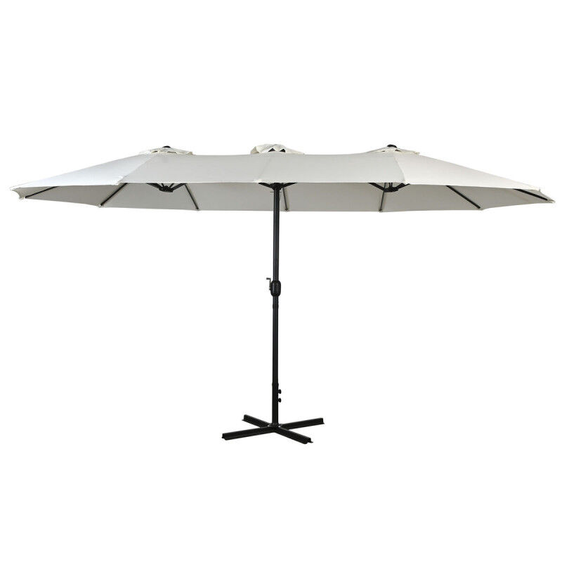 Parasol Home ESPRIT Beige Gris foncé 450 x 262 x 250 cm