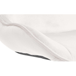 Taburete de bar Vonore en terciopelo Crema,Negro