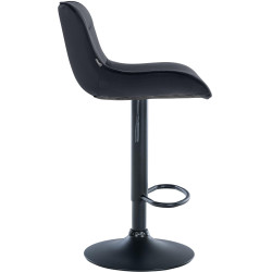 Tabouret de bar Vonore en velours noir noir