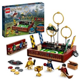 LEGO Harry Potter 76416 La Malle de Quidditch, Jouet 1 ou 2 Joueurs, avec 3 Jeux de Quidditch