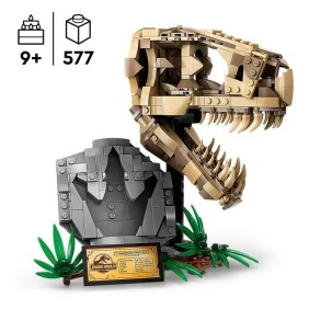 LEGO 76964 Jurassic World Les Fossiles de Dinosaures : Le Crâne du T. Rex, Jouet de Dino, Déco pour la Chambre d'Enfant