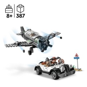 LEGO Indiana Jones 77012 La Poursuite en Avion de Combat, Jouet avec Maquette Avion et Voiture