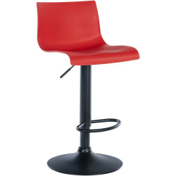 Lot de 2 tabourets de bar Branford en plastique rouge